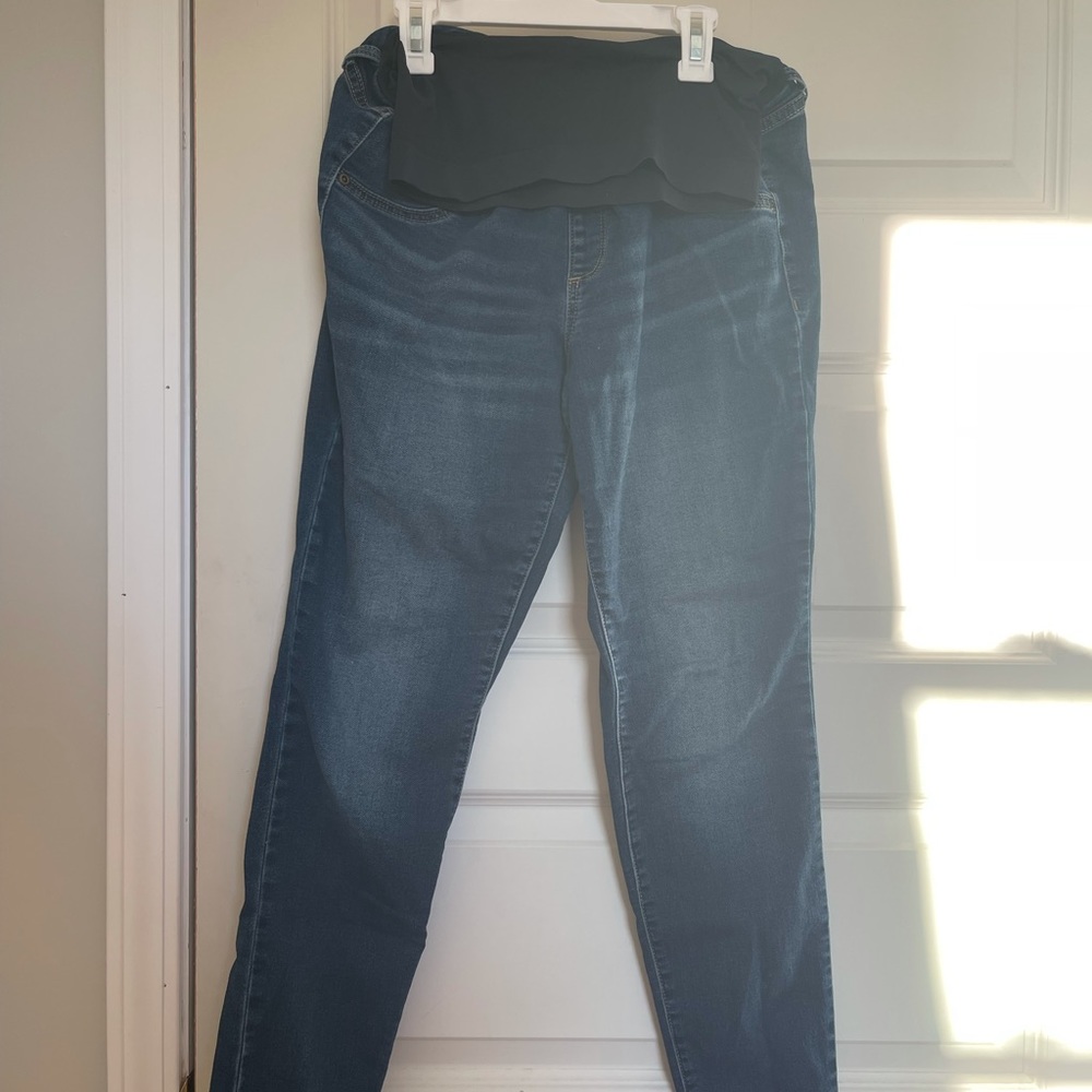 a•glow maternity jeggings with belly band